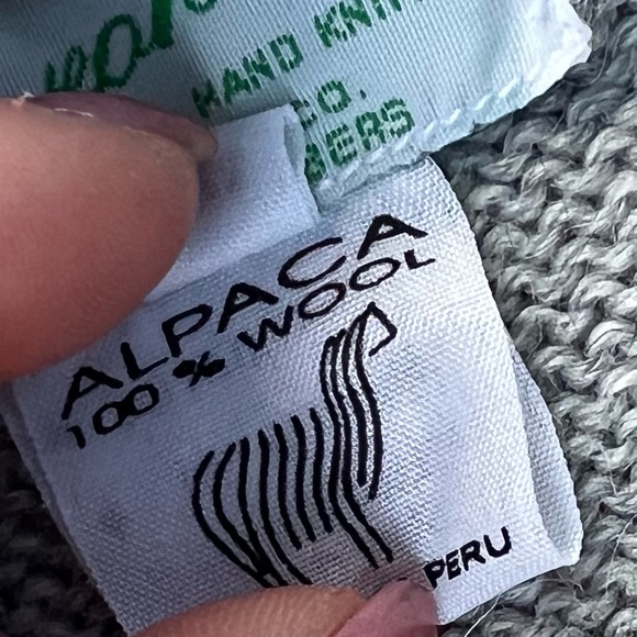 100% ALPACA WOOL HAND KNIT CARDIGAN - Picture 5 of 5